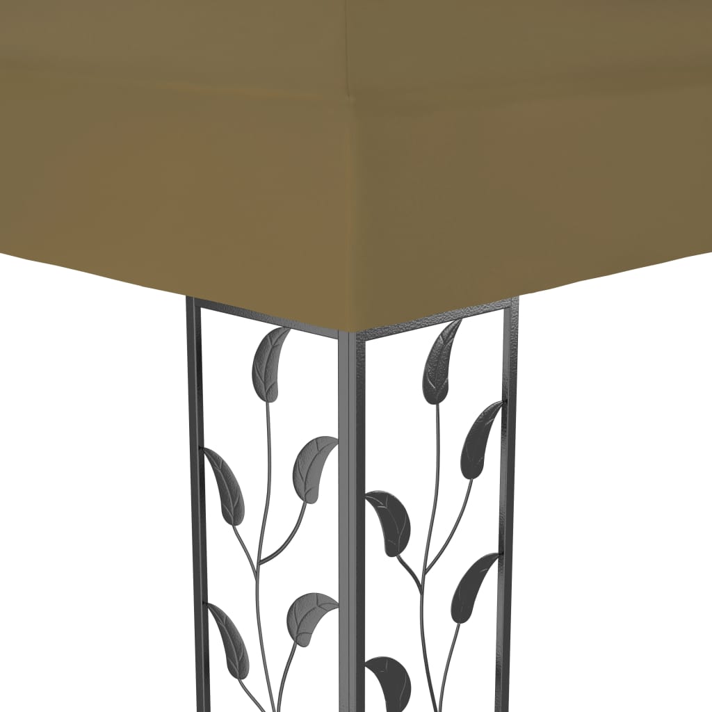 vidaXL Altana z podwójnym dachem, 3x4 m, taupe, 180 g/m²