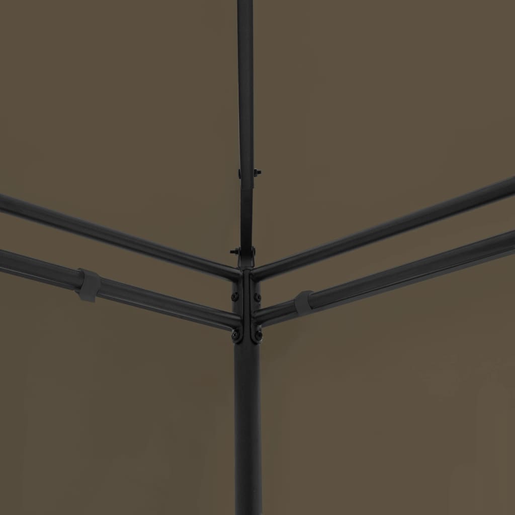 vidaXL Altana z zasłonami, 600x298x270 cm, kolor taupe, 180 g/m²