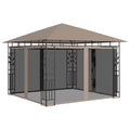 vidaXL Altana ogrodowa z moskitierą, 3x3x2,73 m, kolor taupe, 180 g/m²