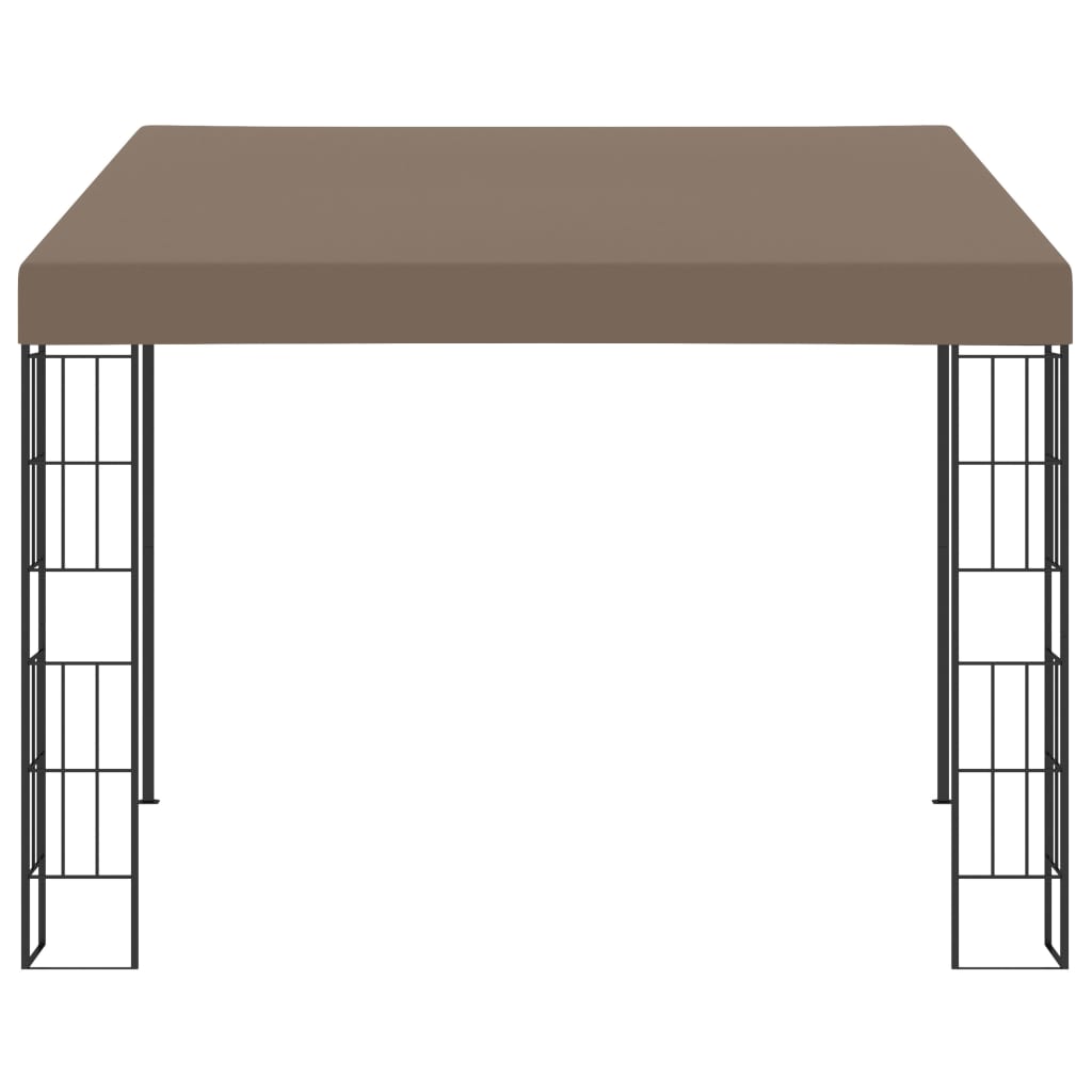 vidaXL Altana przyścienna, 3 x 3 m, taupe, tkanina
