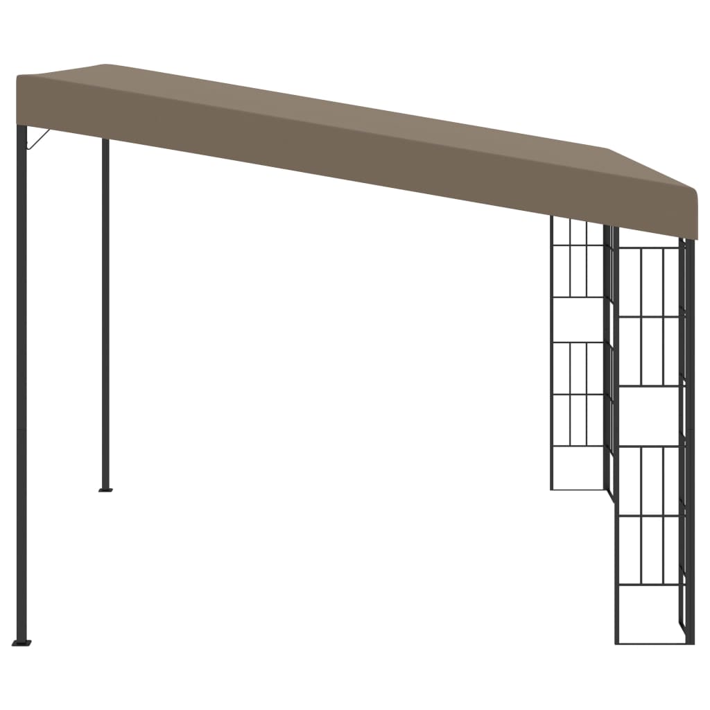 vidaXL Altana przyścienna, 3 x 3 m, taupe, tkanina