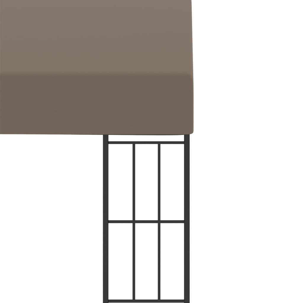 vidaXL Altana przyścienna, 3 x 3 m, taupe, tkanina