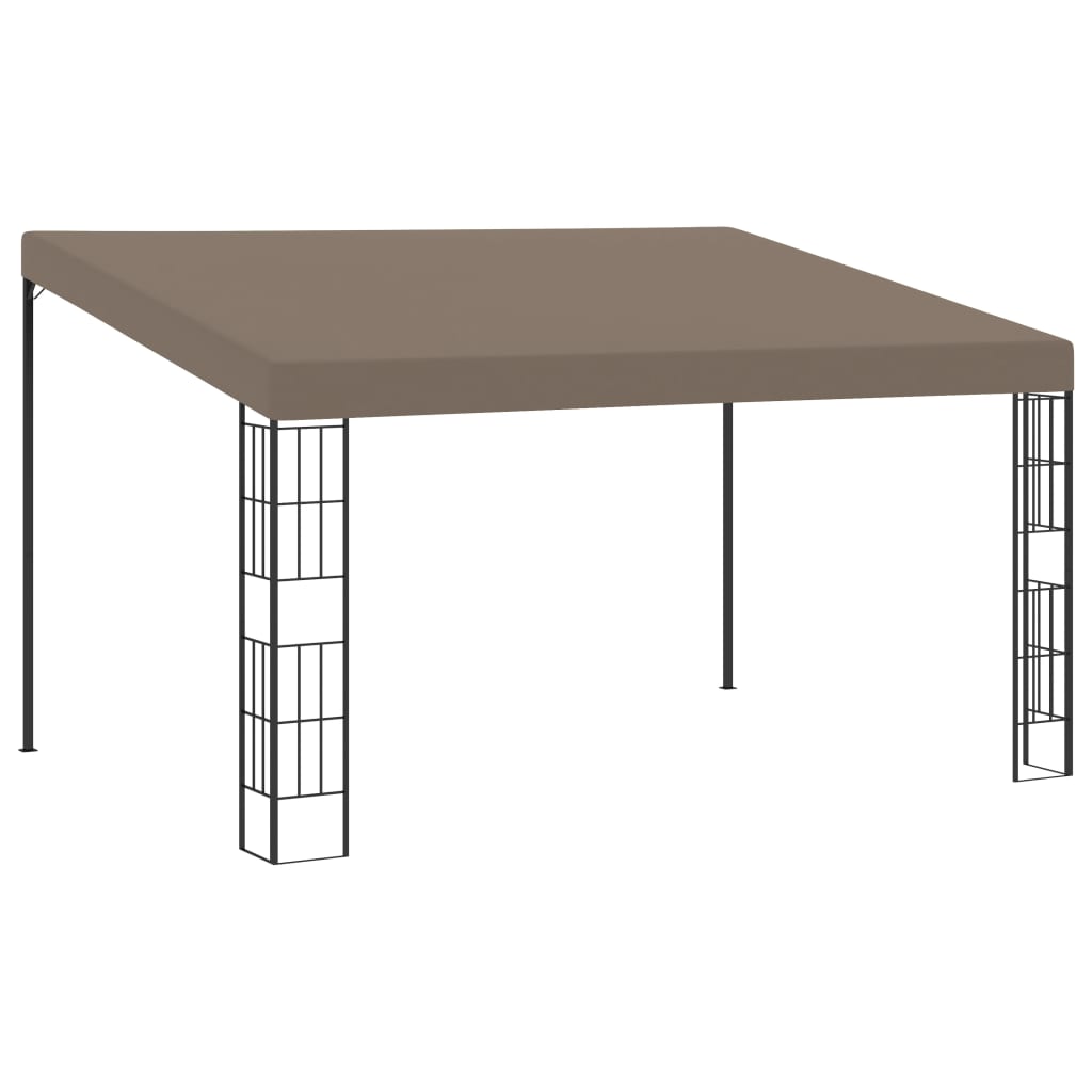 vidaXL Altana przyścienna, 4 x 3 m, taupe, tkanina
