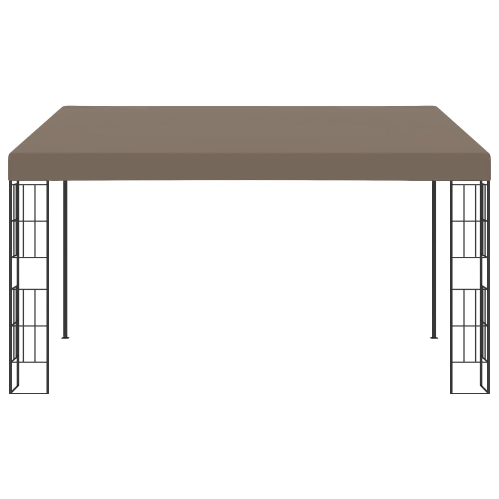 vidaXL Altana przyścienna, 4 x 3 m, taupe, tkanina