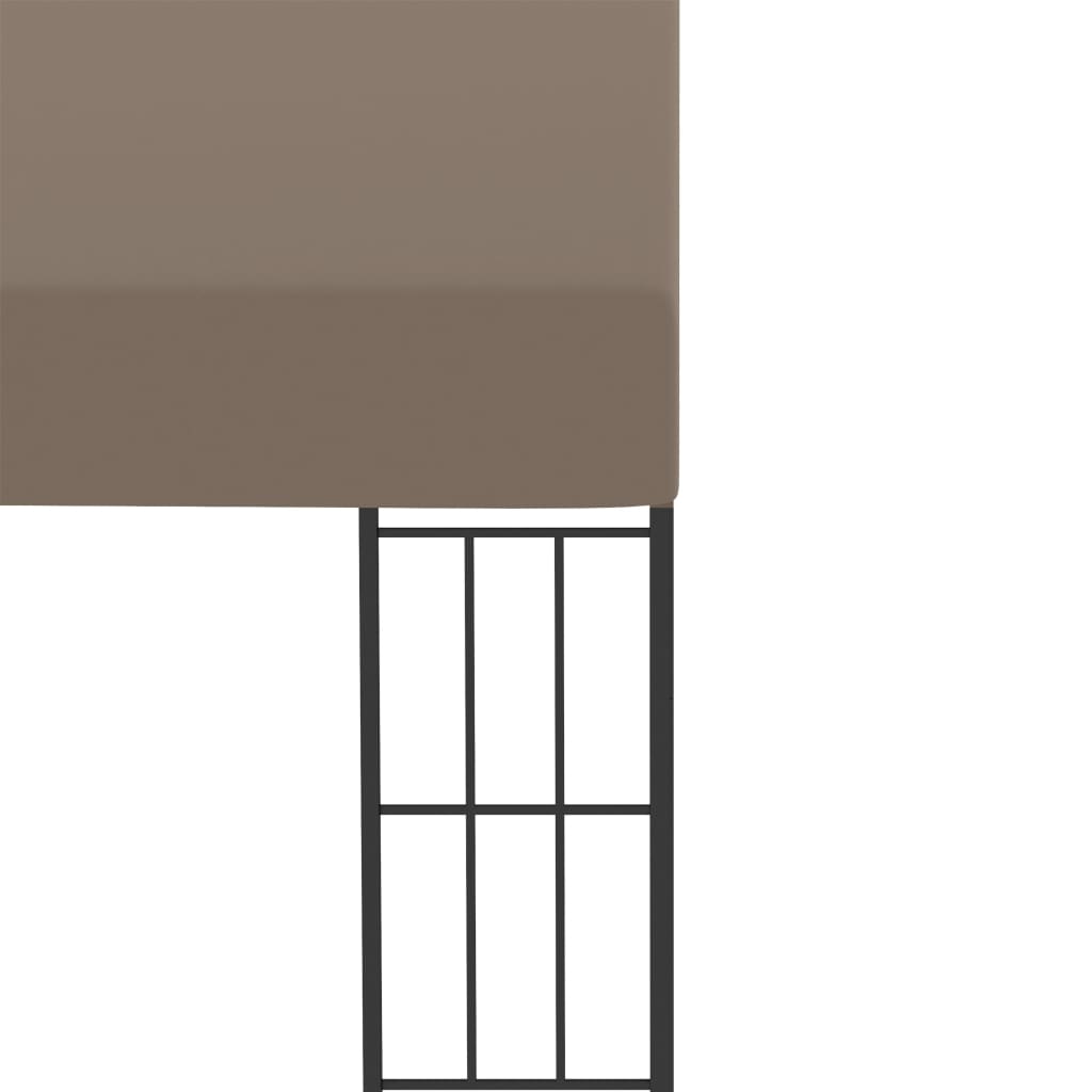 vidaXL Altana przyścienna, 4 x 3 m, taupe, tkanina