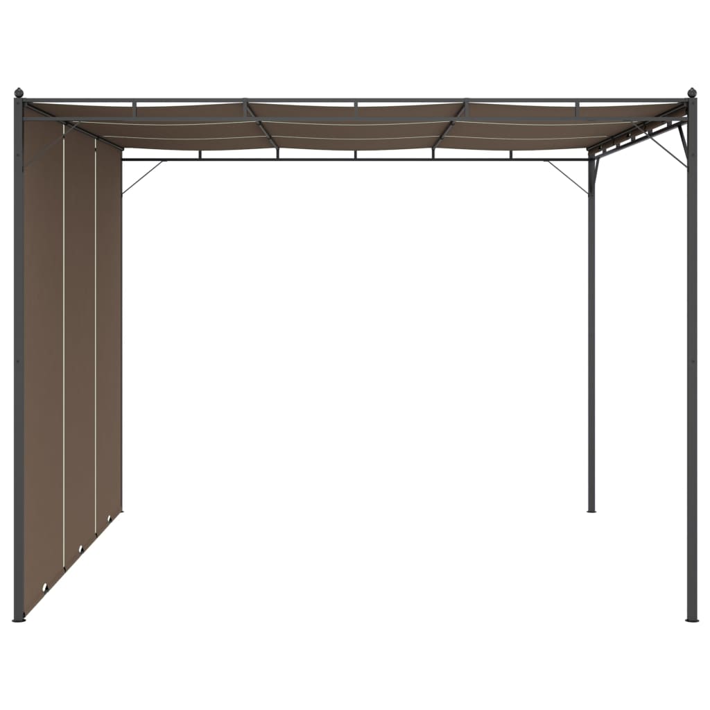 vidaXL Altana ogrodowa z zasłoną, 3 x 3 x 2,25 m, kolor taupe