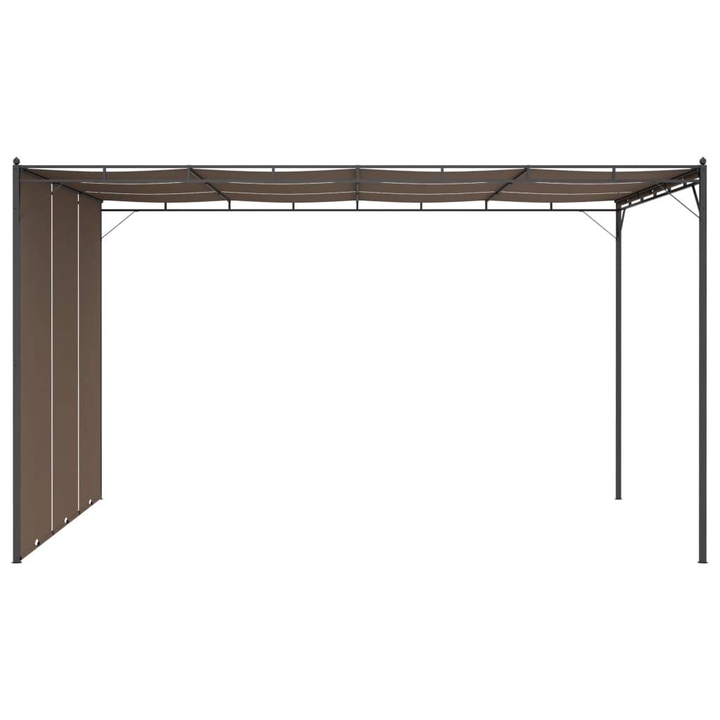 vidaXL Altana ogrodowa z zasłoną, 4 x 3 x 2,25 m, kolor taupe