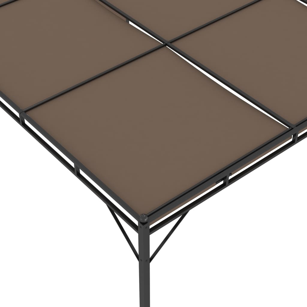 vidaXL Altana ogrodowa z zasłoną, 4 x 3 x 2,25 m, kolor taupe