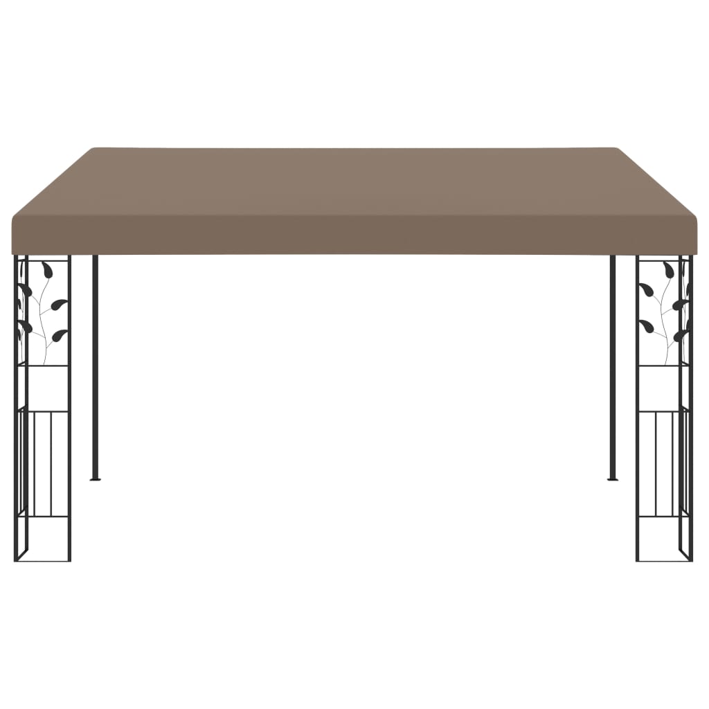 vidaXL Altana przyścienna, 4 x 3 x 2,5 m, taupe
