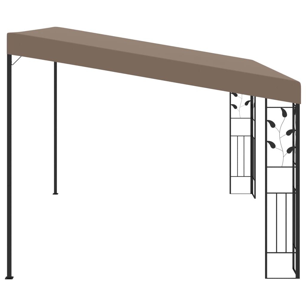 vidaXL Altana przyścienna, 4 x 3 x 2,5 m, taupe