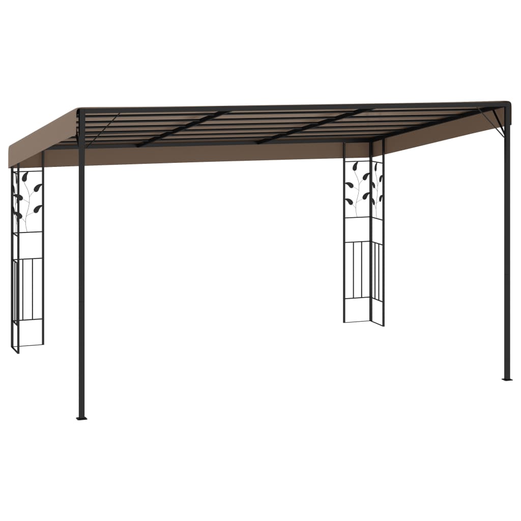 vidaXL Altana przyścienna, 4 x 3 x 2,5 m, taupe