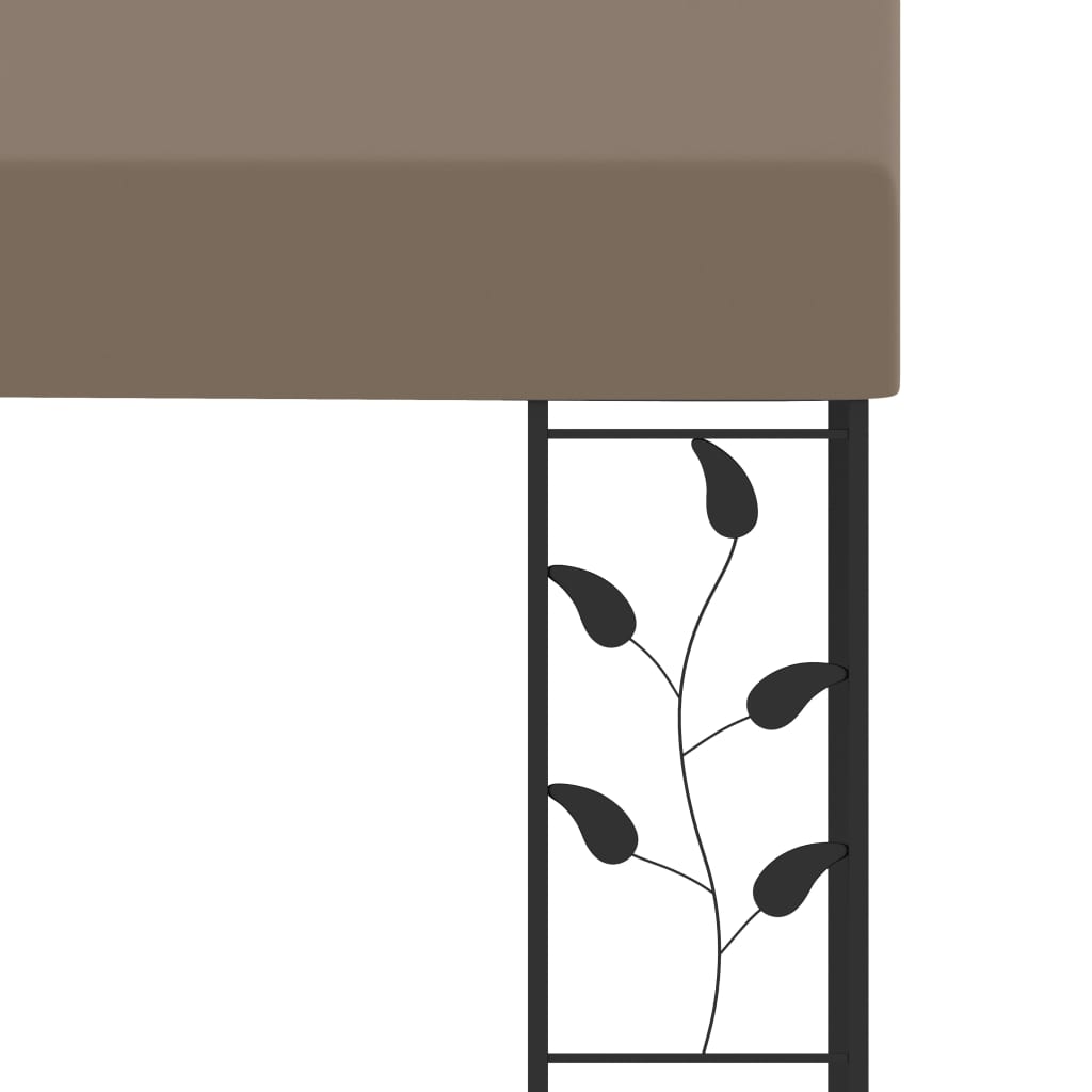 vidaXL Altana przyścienna, 6 x 3 x 2,5 m, taupe
