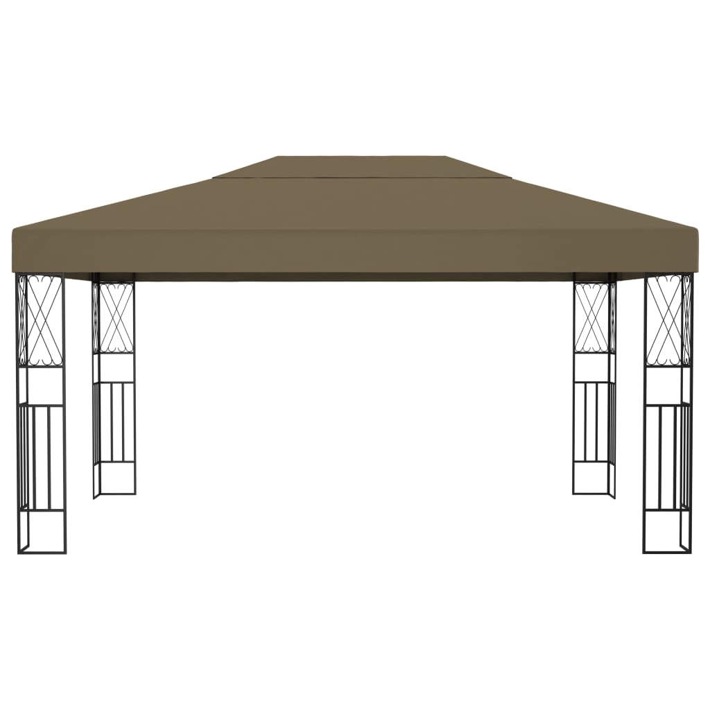 vidaXL Altana, 3 x 4 m, taupe, tkanina
