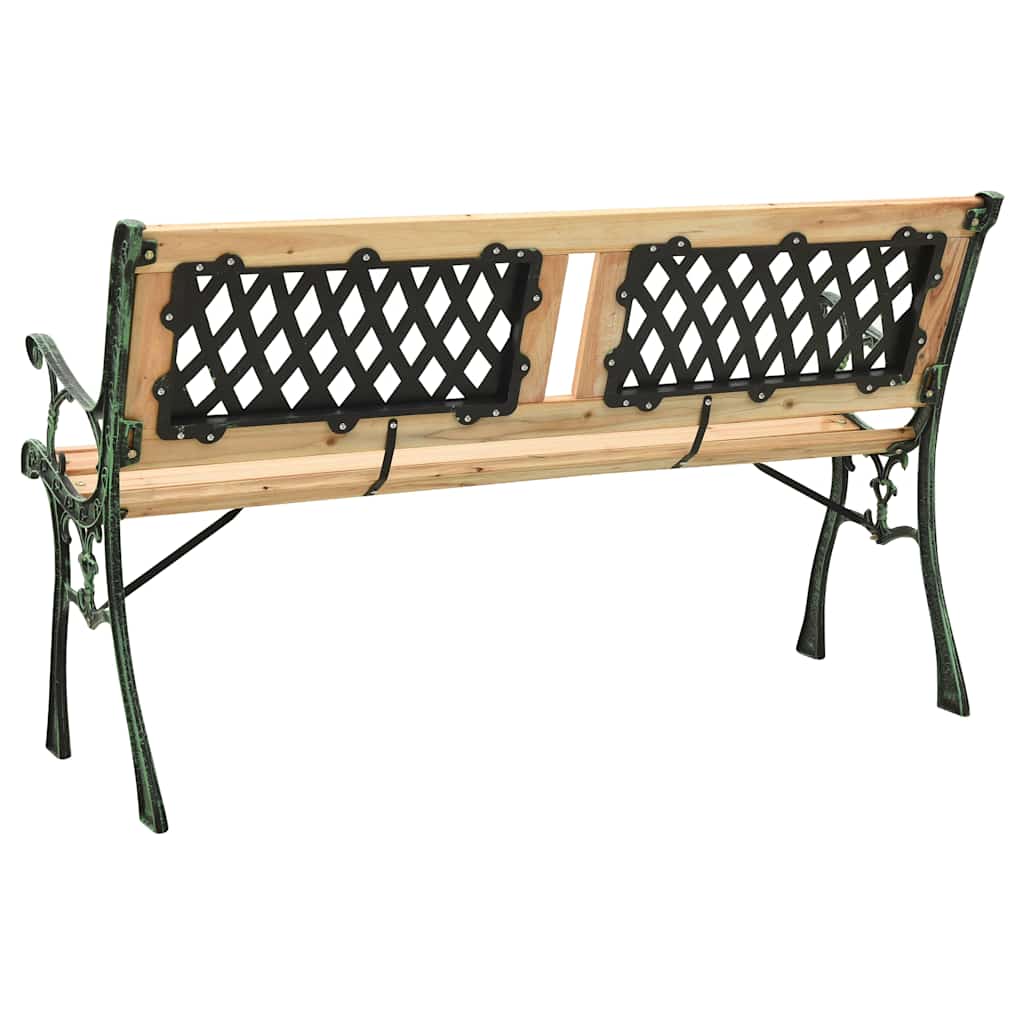 vidaXL Ławka ogrodowa, 122 cm, żeliwo i lite drewno jodłowe