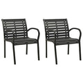 vidaXL Krzesła ogrodowe, 2 szt., stal i WPC, czarne