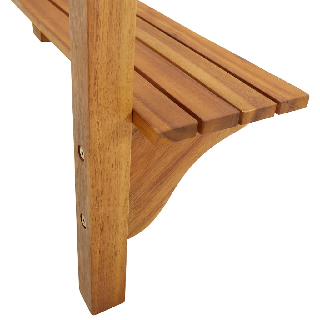 vidaXL Barowy stolik balkonowy, 90x37x122,5 cm, lite drewno akacjowe
