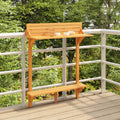 vidaXL Barowy stolik balkonowy, 90x37x122,5 cm, lite drewno akacjowe