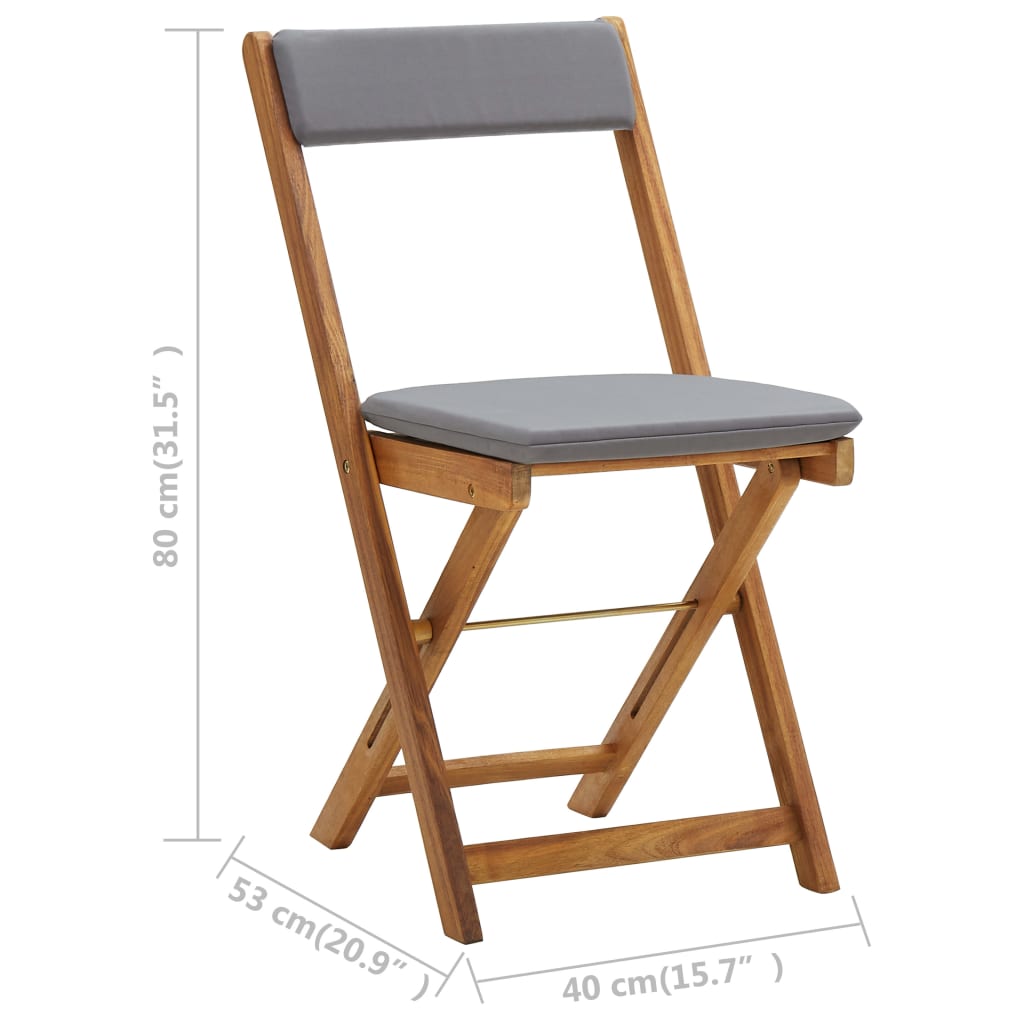vidaXL | Zestawy mebli ogrodowych | z poduszką Składany 2 pcs