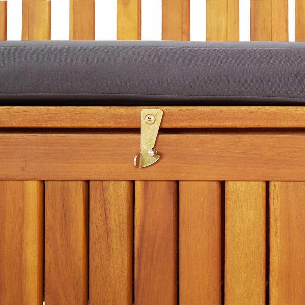 vidaXL Ławka ogrodowa ze schowkiem, 120 cm, lite drewno akacjowe