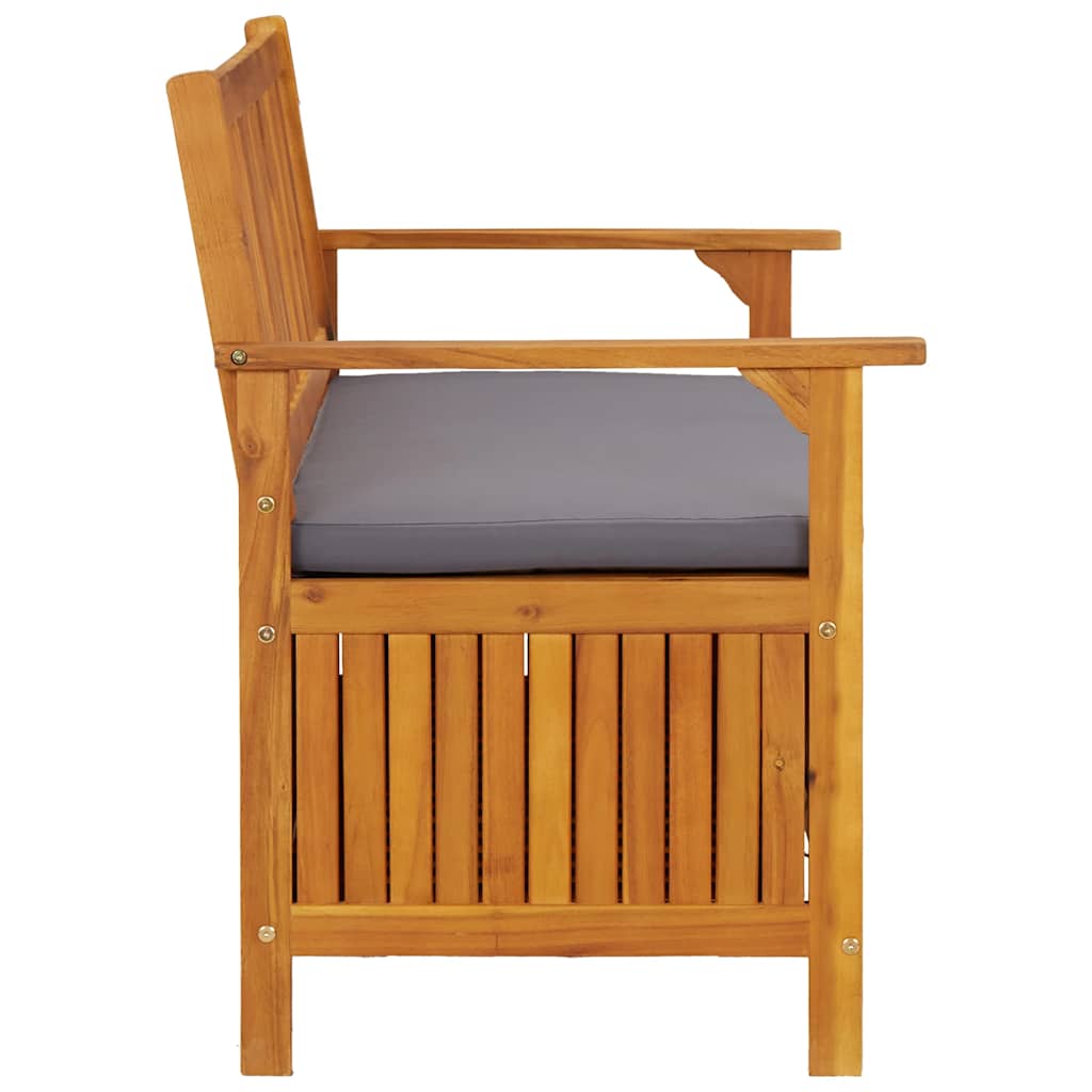 vidaXL Ławka ogrodowa ze schowkiem, 120 cm, lite drewno akacjowe