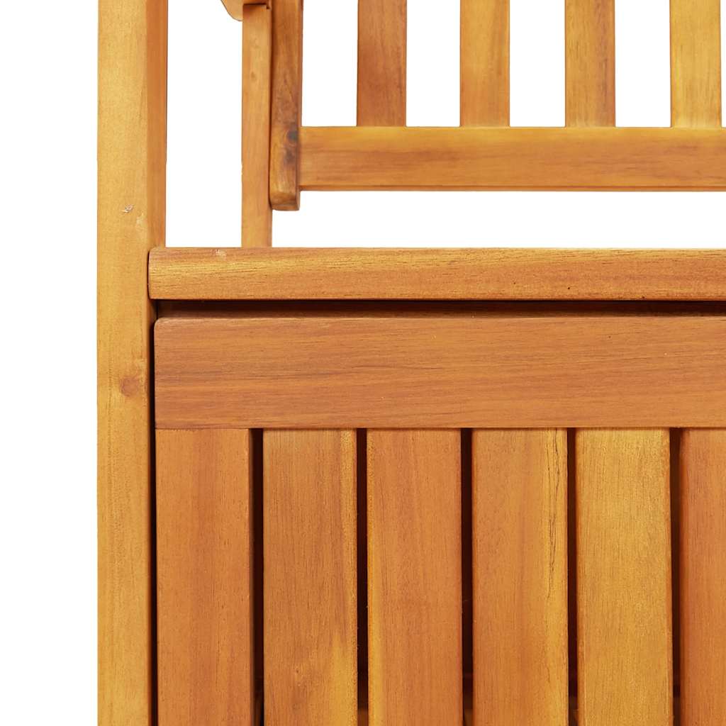 vidaXL Ławka ogrodowa ze schowkiem, 120 cm, lite drewno akacjowe