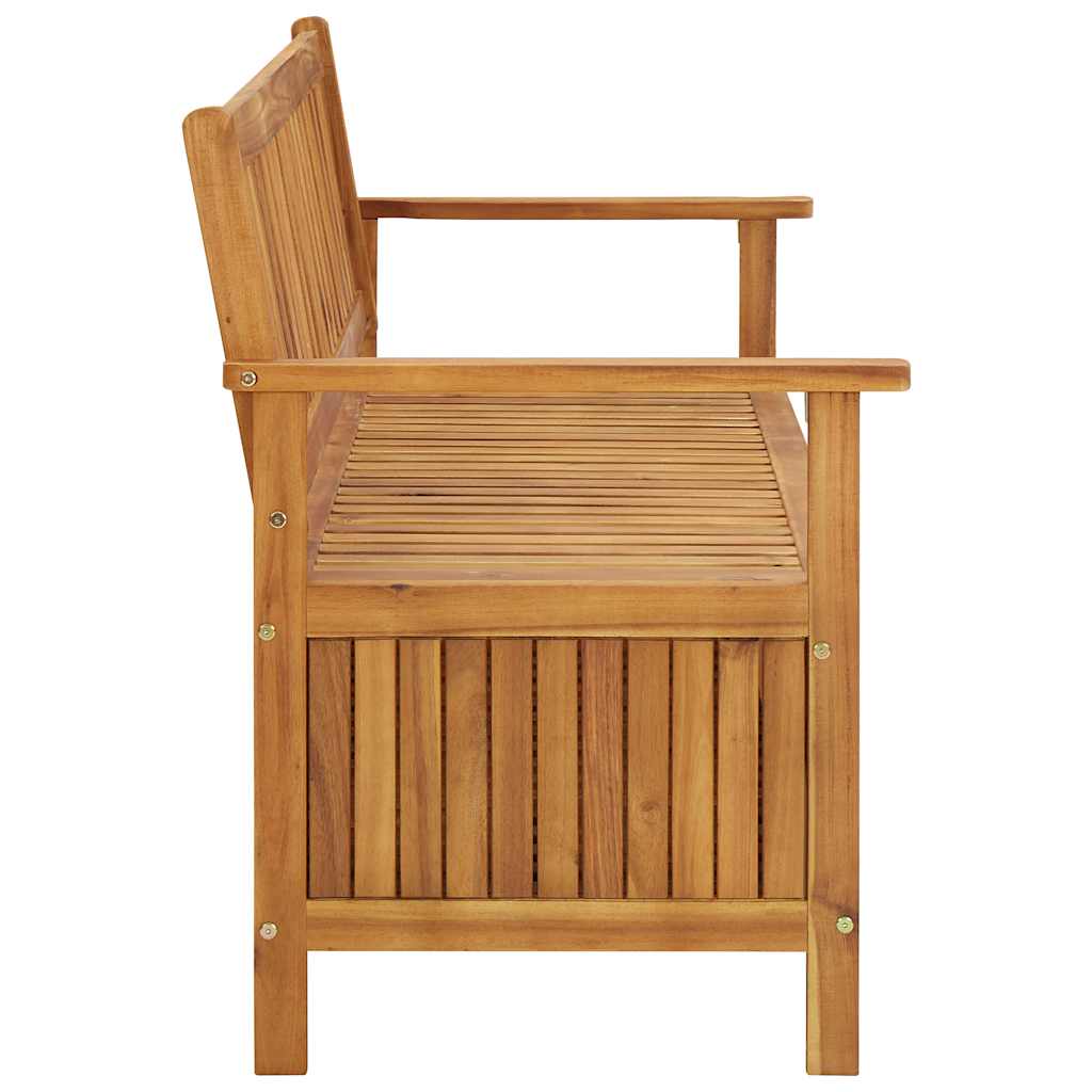 vidaXL Ławka ogrodowa ze schowkiem, 148 cm, lite drewno akacjowe