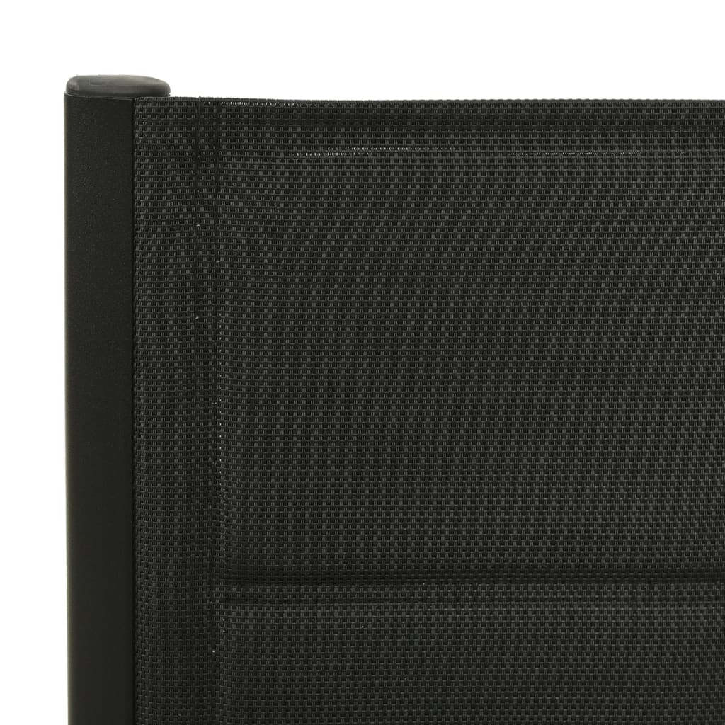 vidaXL Składane krzesła ogrodowe 2 szt., textilene i aluminium, czarne