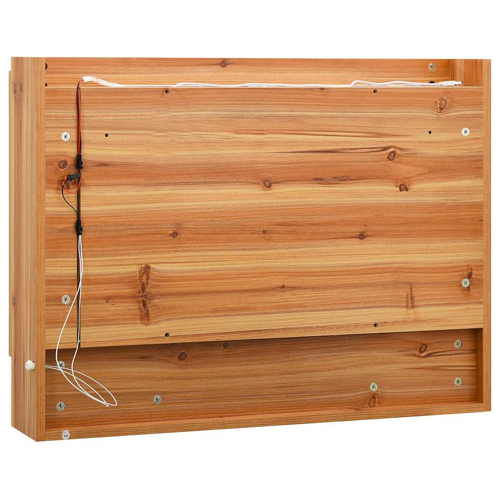 vidaXL Szafka łazienkowa z lustrem i LED, kolor dębowy 80x15x60 cm MDF