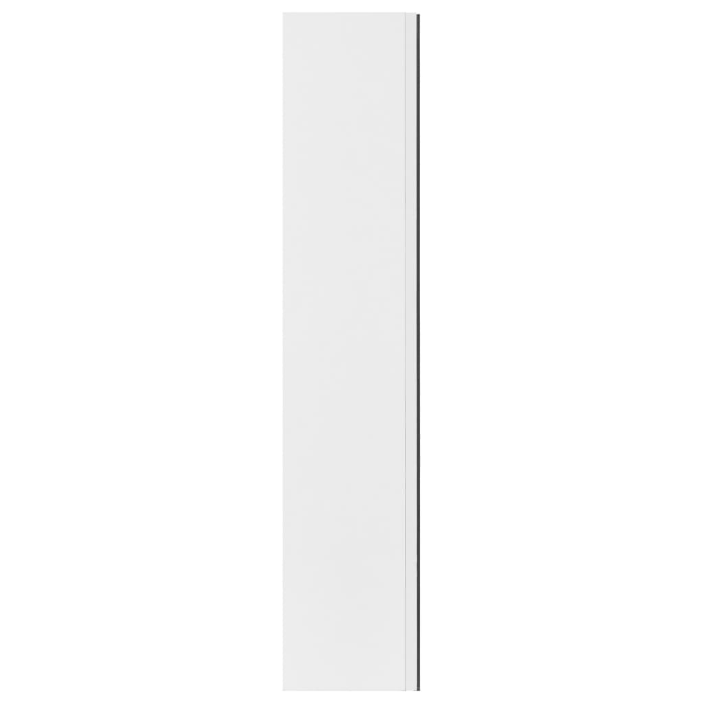 vidaXL Szafka łazienkowa z lustrem, biała, 60x15x75 cm, MDF
