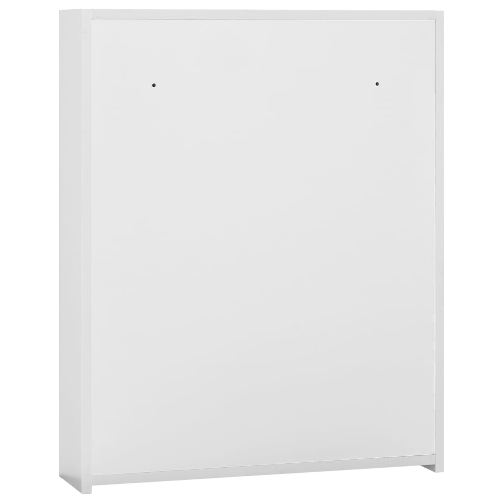 vidaXL Szafka łazienkowa z lustrem, biała, 60x15x75 cm, MDF