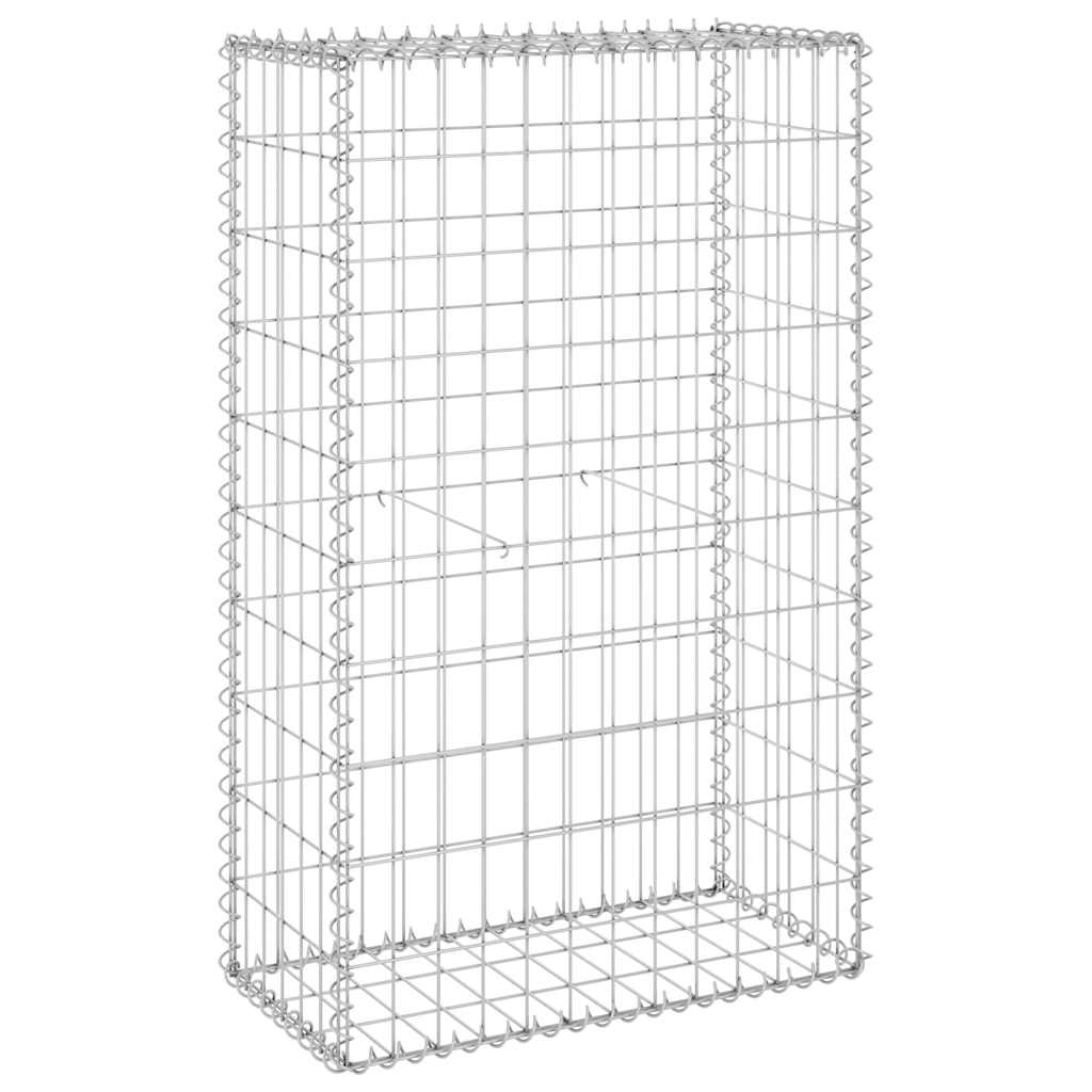 vidaXL Ściana gabionowa z pokrywami, galwanizowana stal, 60x30x100 cm