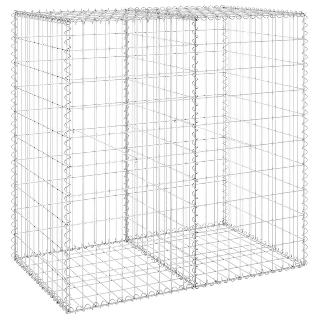 vidaXL Ściana gabionowa z pokrywami, galwanizowana stal, 100x60x100 cm