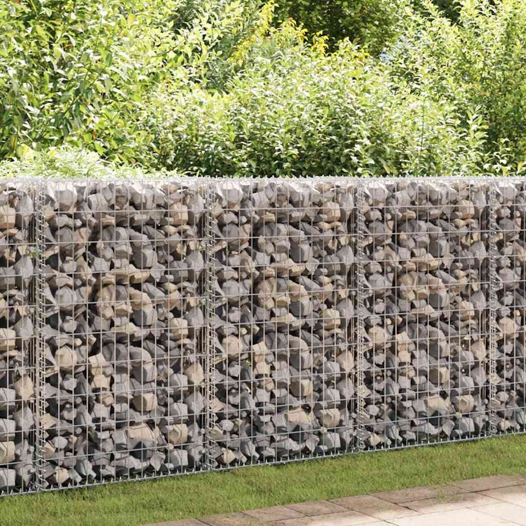 vidaXL Mur gabionowy z pokrywami, stal galwanizowana, 150x60x100 cm