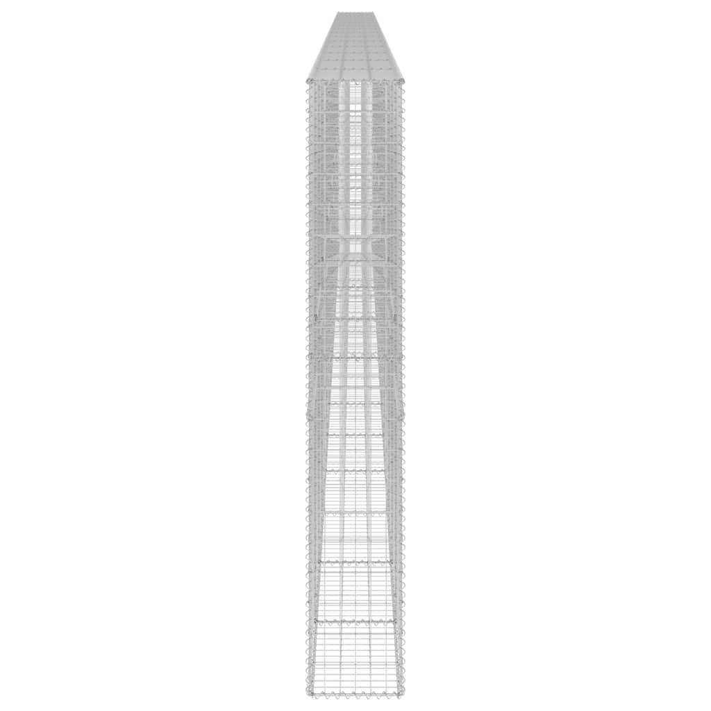 vidaXL Murek gabionowy z pokrywami, galwanizowana stal, 900x30x200 cm