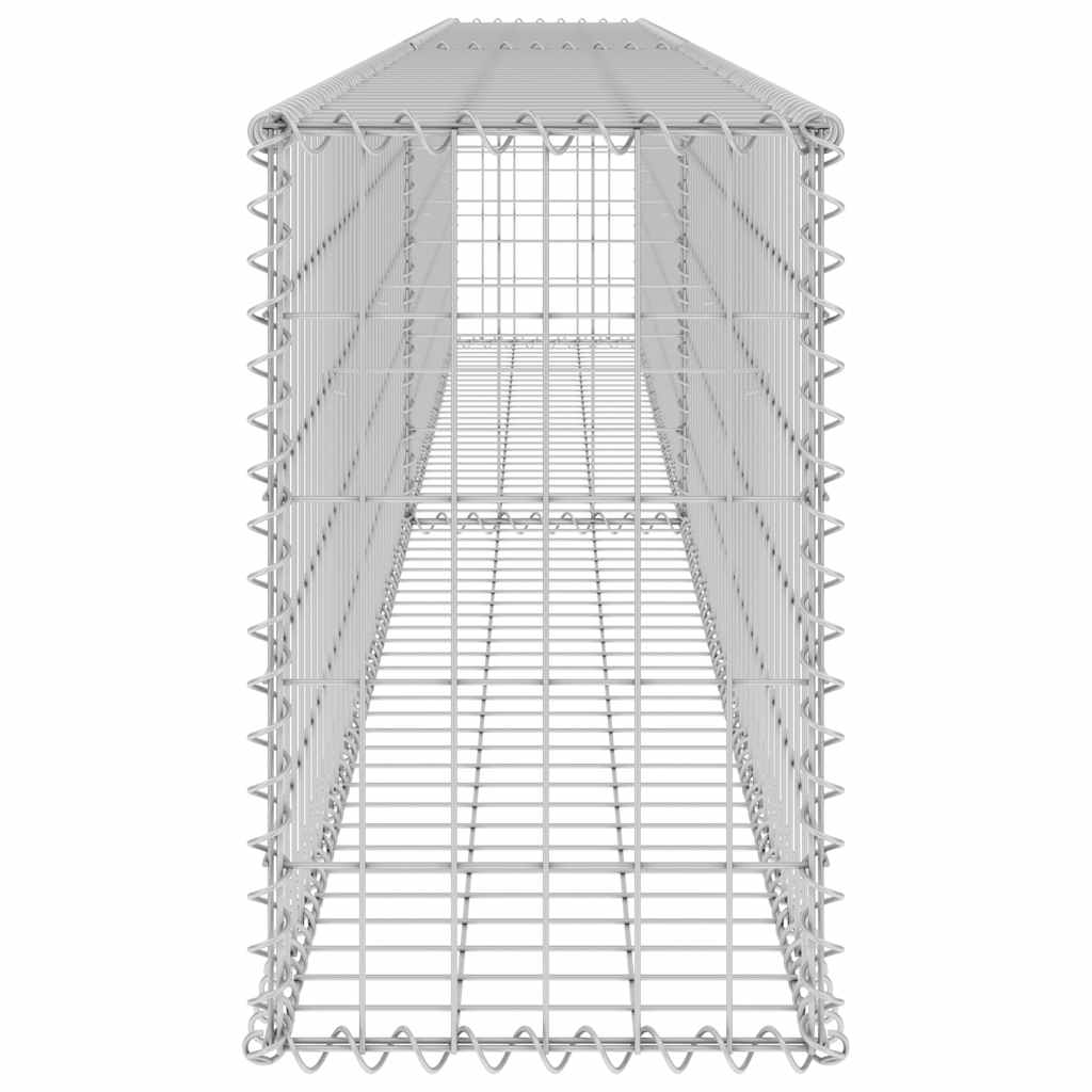 vidaXL Ściana gabionowa z pokrywami, galwanizowana stal, 300x30x50 cm