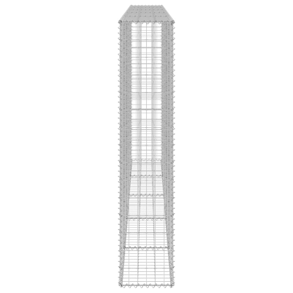 vidaXL Ściana gabionowa z pokrywami, galwanizowana stal, 300x30x150 cm