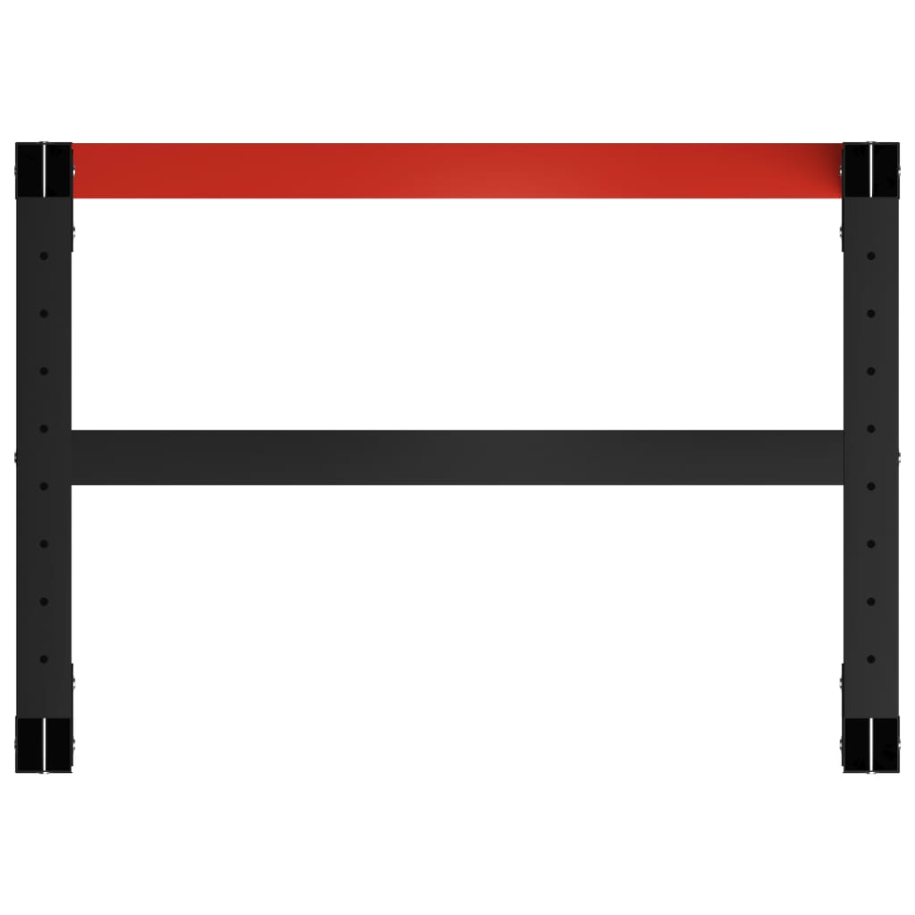 vidaXL Metalowa rama pod blat roboczy, 80x57x79 cm, czarno-czerwona
