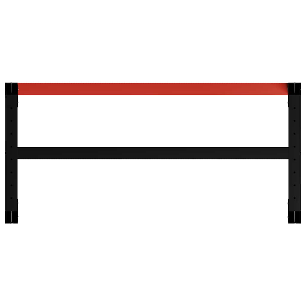 vidaXL Metalowa rama pod blat roboczy, 120x57x79 cm, czarno-czerwona