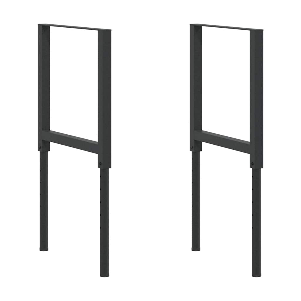 vidaXL Regulowane ramy stołu roboczego, 2 szt., metal, 55x(69-95,5) cm