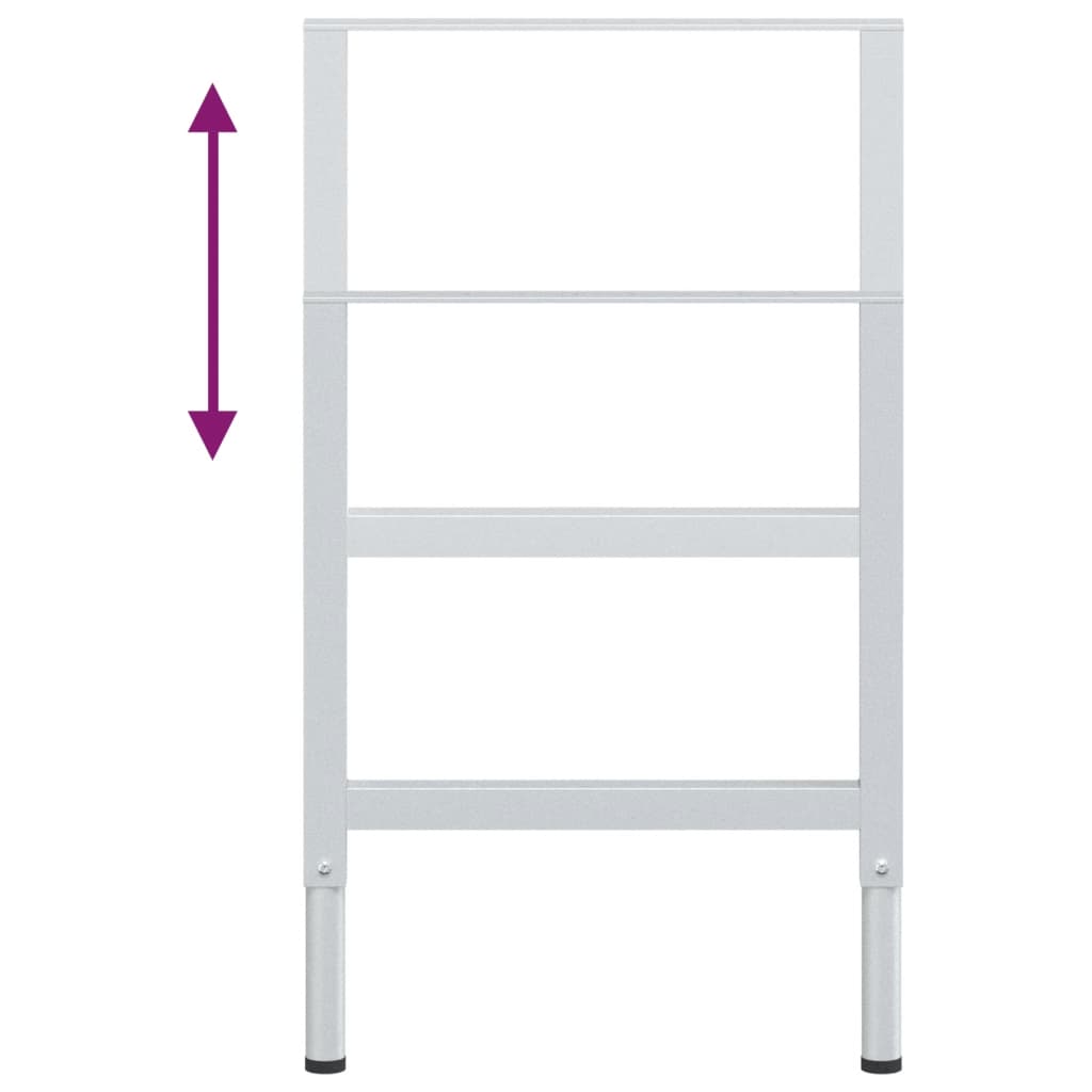 vidaXL Regulowane ramy stołu roboczego, 2 szt., metal, 55x(69-95,5) cm