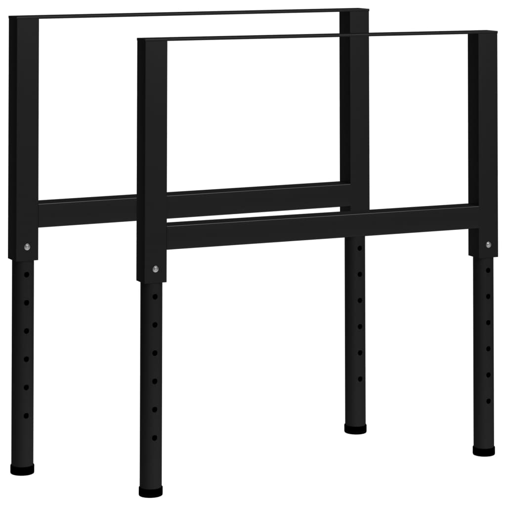 vidaXL Regulowane ramy stołu roboczego, 2 szt., metal, 85x(69-95,5) cm