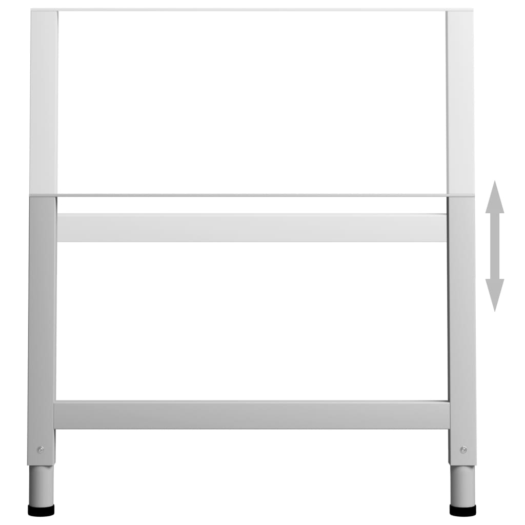 vidaXL Regulowane ramy stołu roboczego, 2 szt., metal, 85x(69-95,5) cm