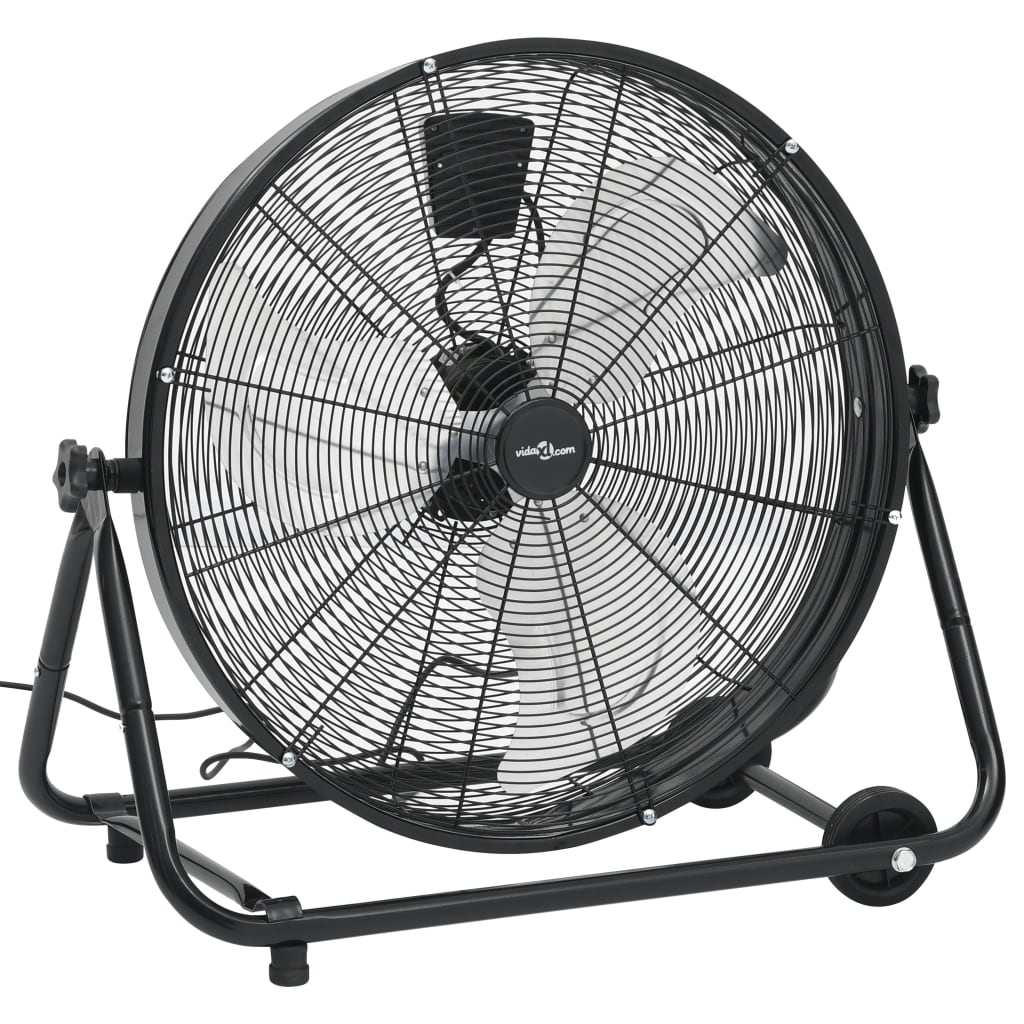vidaXL Przemysłowy wentylator bębnowy, 60 cm, 172,5 W, czarny