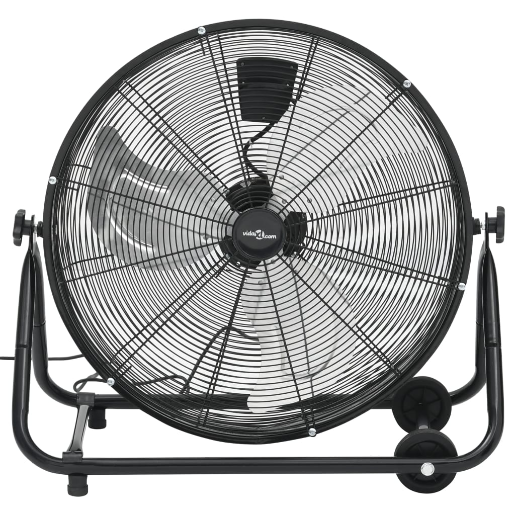vidaXL Przemysłowy wentylator bębnowy, 60 cm, 172,5 W, czarny
