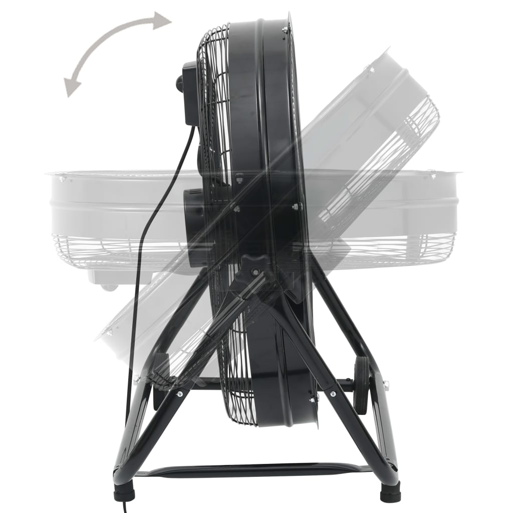 vidaXL Przemysłowy wentylator bębnowy, 60 cm, 172,5 W, czarny