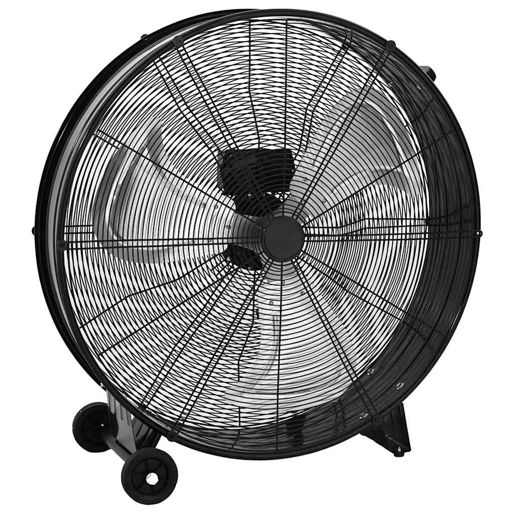 vidaXL Przemysłowy wentylator bębnowy, 77 cm, 187,7 W, czarny