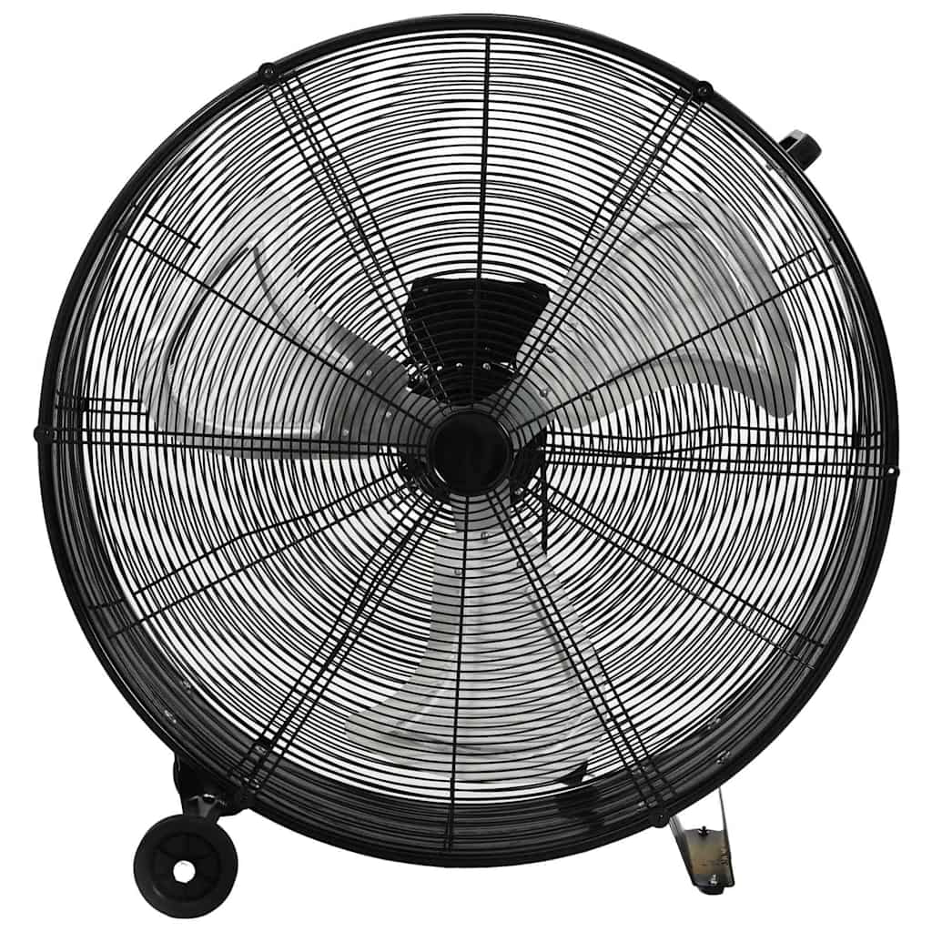 vidaXL Przemysłowy wentylator bębnowy, 77 cm, 187,7 W, czarny