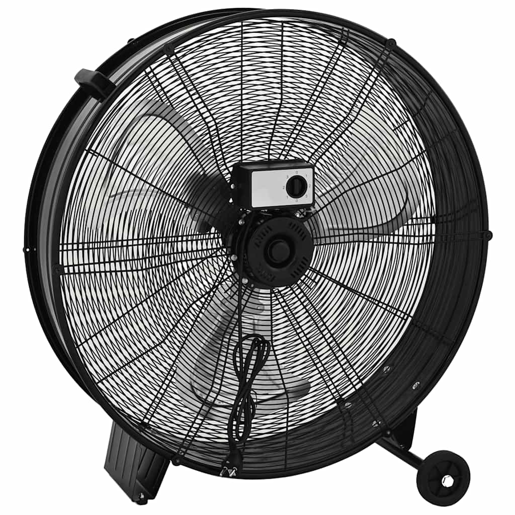 vidaXL Przemysłowy wentylator bębnowy, 77 cm, 187,7 W, czarny