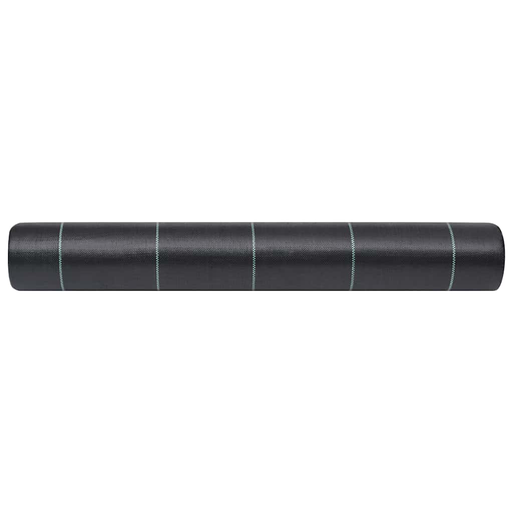 vidaXL Agrotkanina przeciw chwastom, czarna matowa, 1x50 m, PP