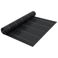 vidaXL Agrotkanina przeciw chwastom, czarna matowa, 2x25 m, PP